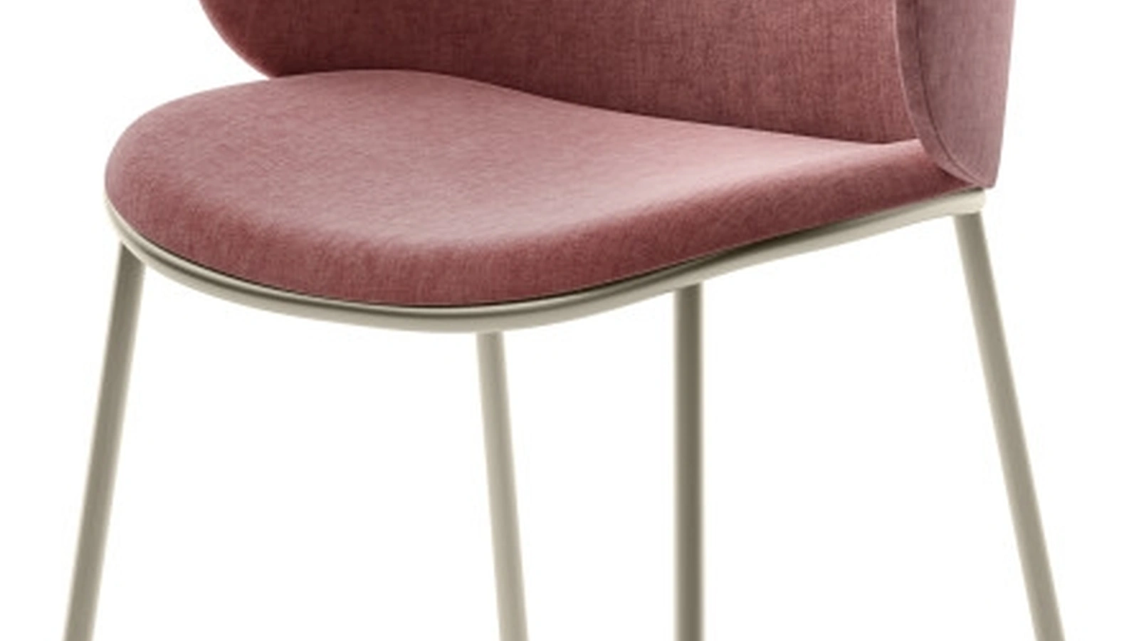 Sedia Fluffy in tessuto imbottito e struttura in metallo di Veneta Cucine