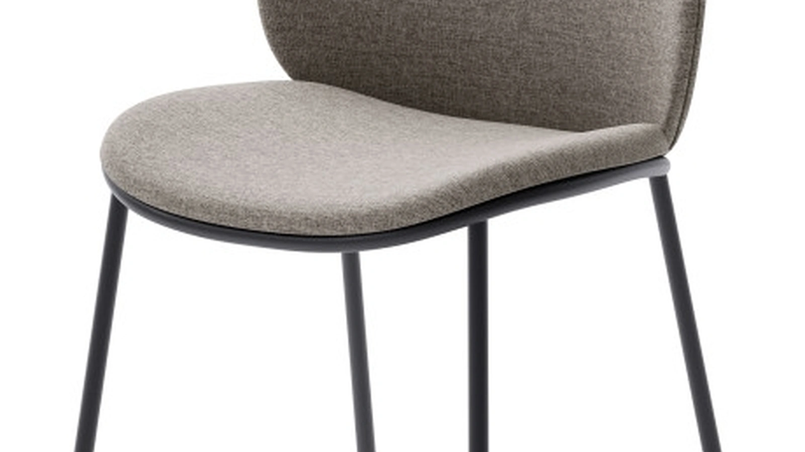 Sedia Fluffy in tessuto imbottito e struttura in metallo di Veneta Cucine