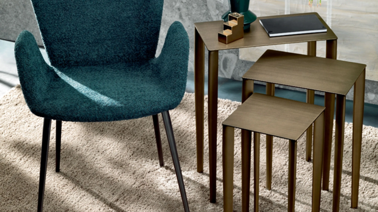 Sedia Giada in tessuto di Riflessi