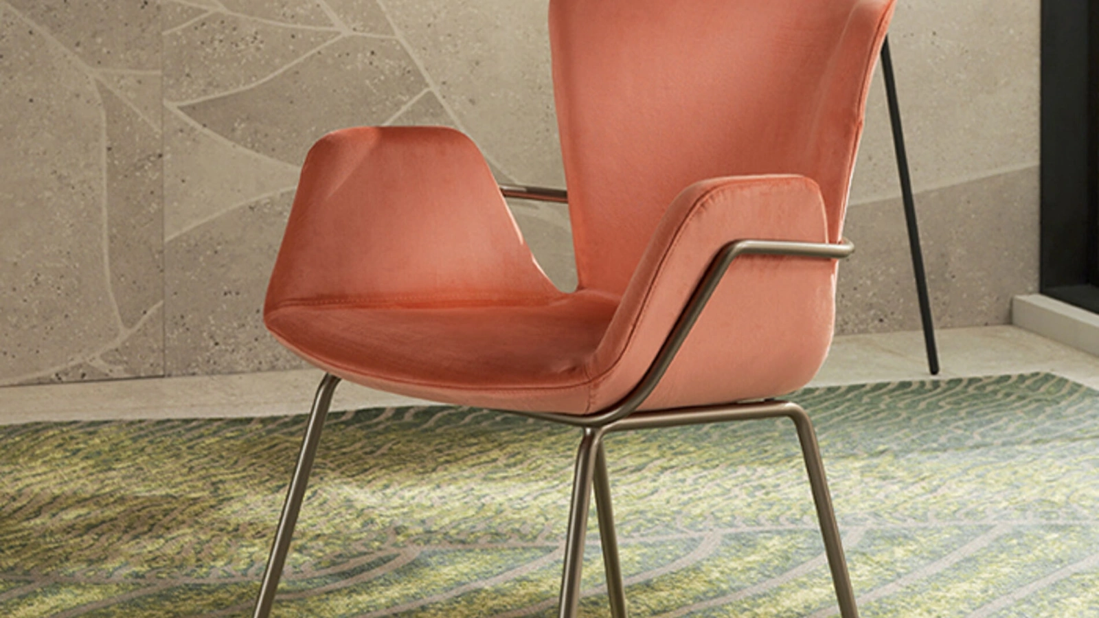 Sedia Giada in tessuto di Riflessi