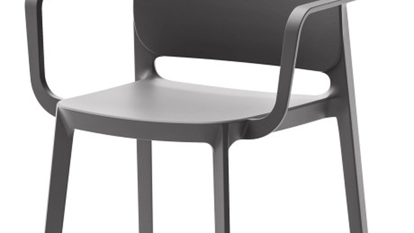 Sedia impilabile con braccioli London in polipropilene di Veneta Cucine