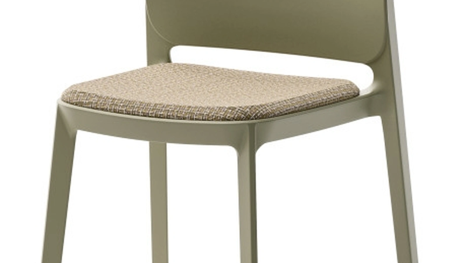 Sedia impilabile London in polipropilene con seduta in tessuto imbottito di Veneta Cucine