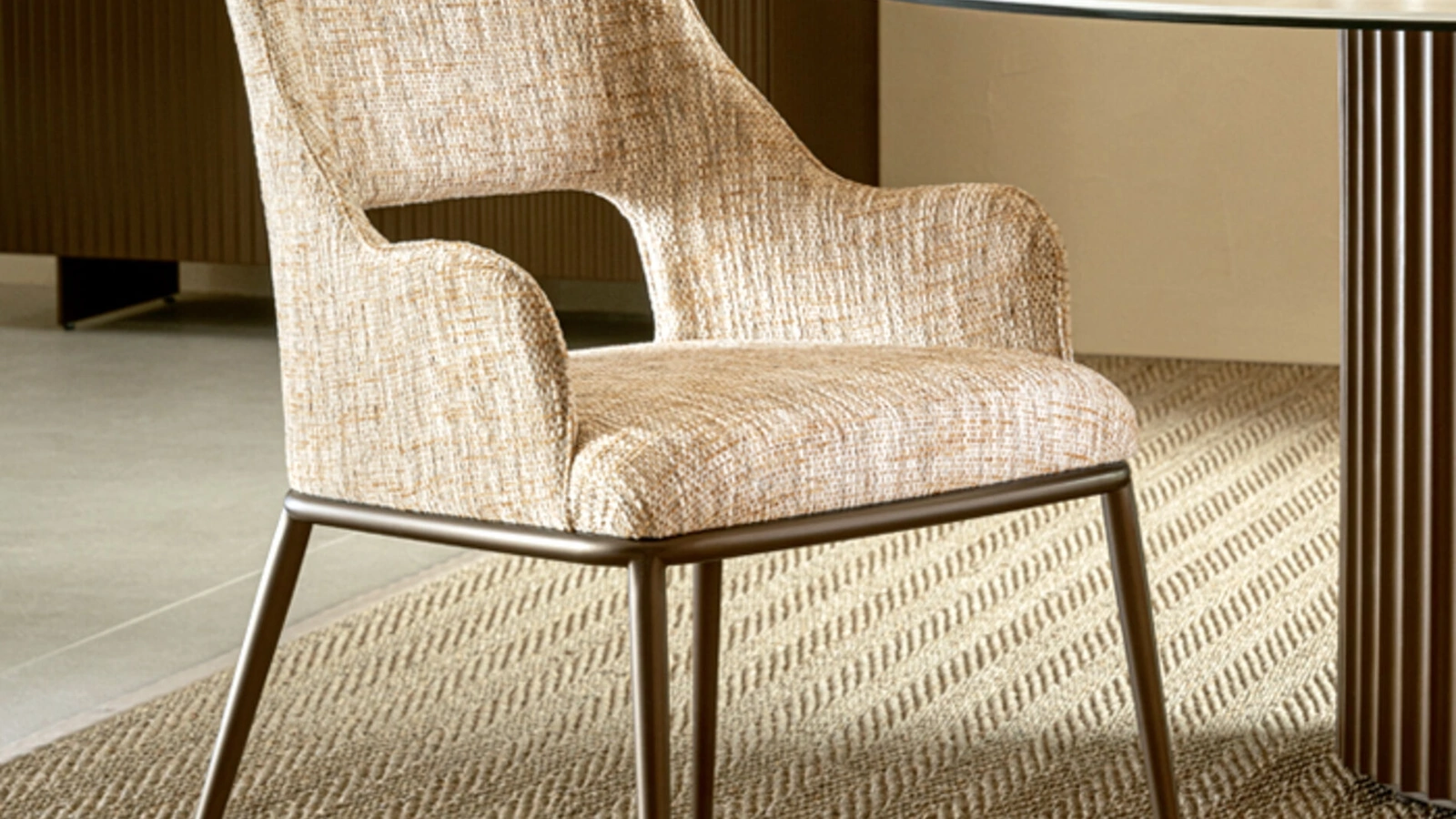 Sedia Maia in tessuto di Riflessi