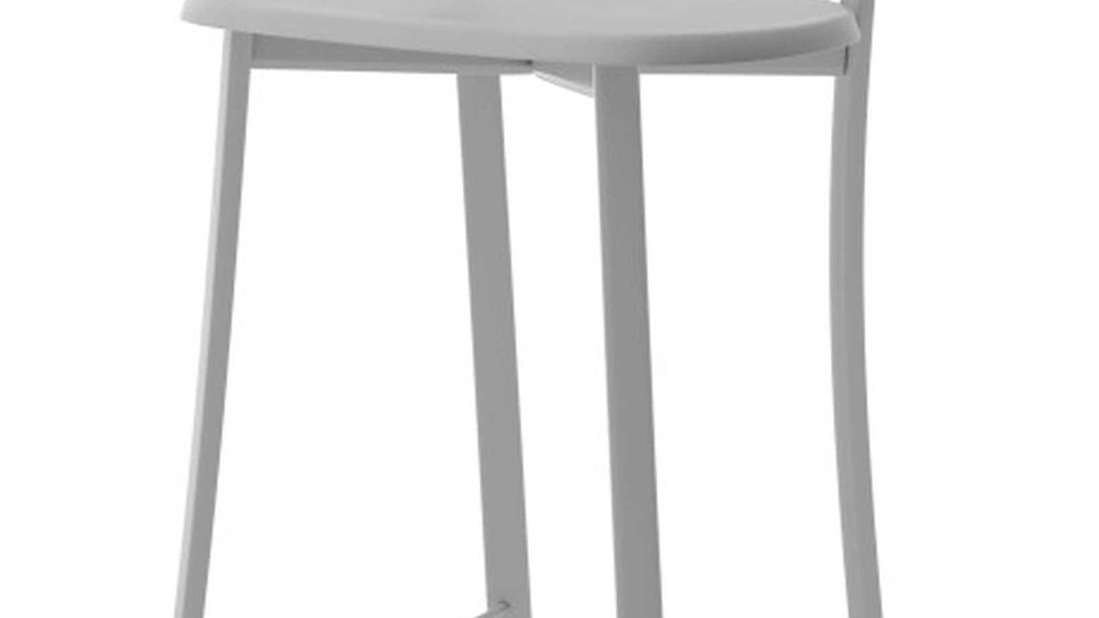 Sgabello Olivia in metallo con seduta in legno di Veneta Cucine