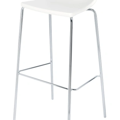 Sgabello Simply con seduta in tecnopolimero e base in metallo di Veneta Cucine