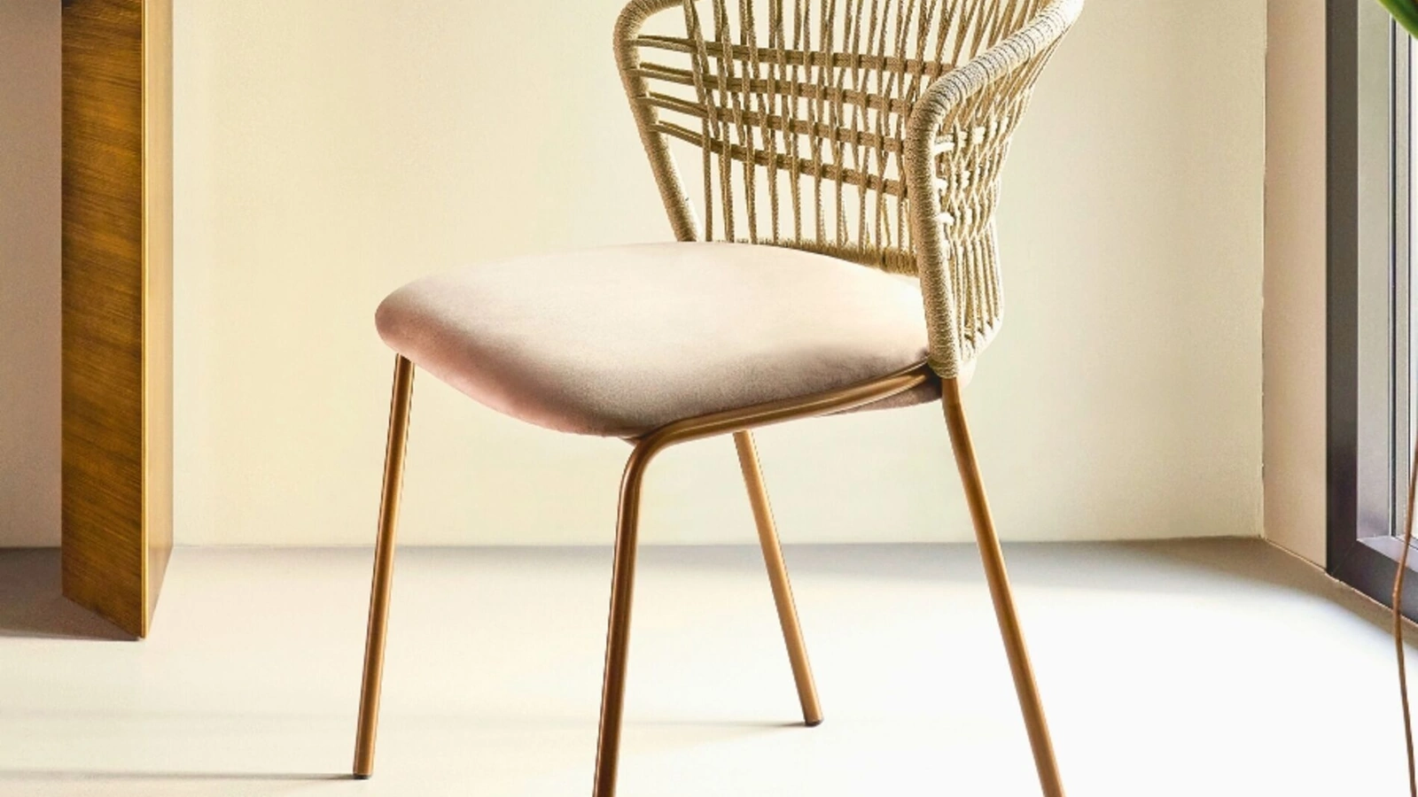 Sedia Soffio con seduta imbottita di Riflessi