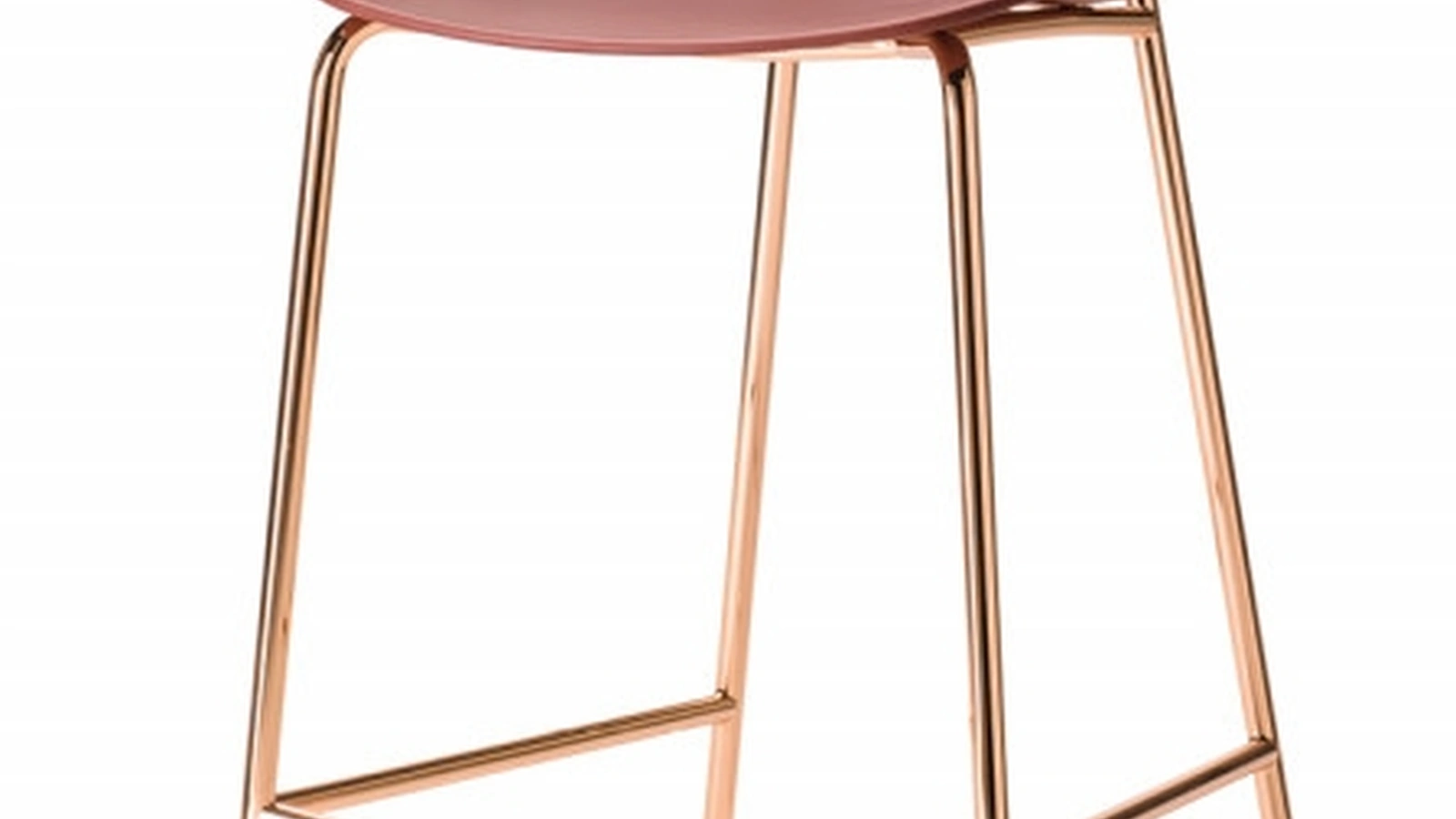 Sgabello Tondino con schienale e seduta in polipropilene e base in metallo di Veneta Cucine