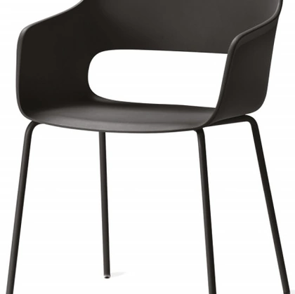 Sedia Babila Poltrona in polipropilene con base in metallo di Veneta Cucine