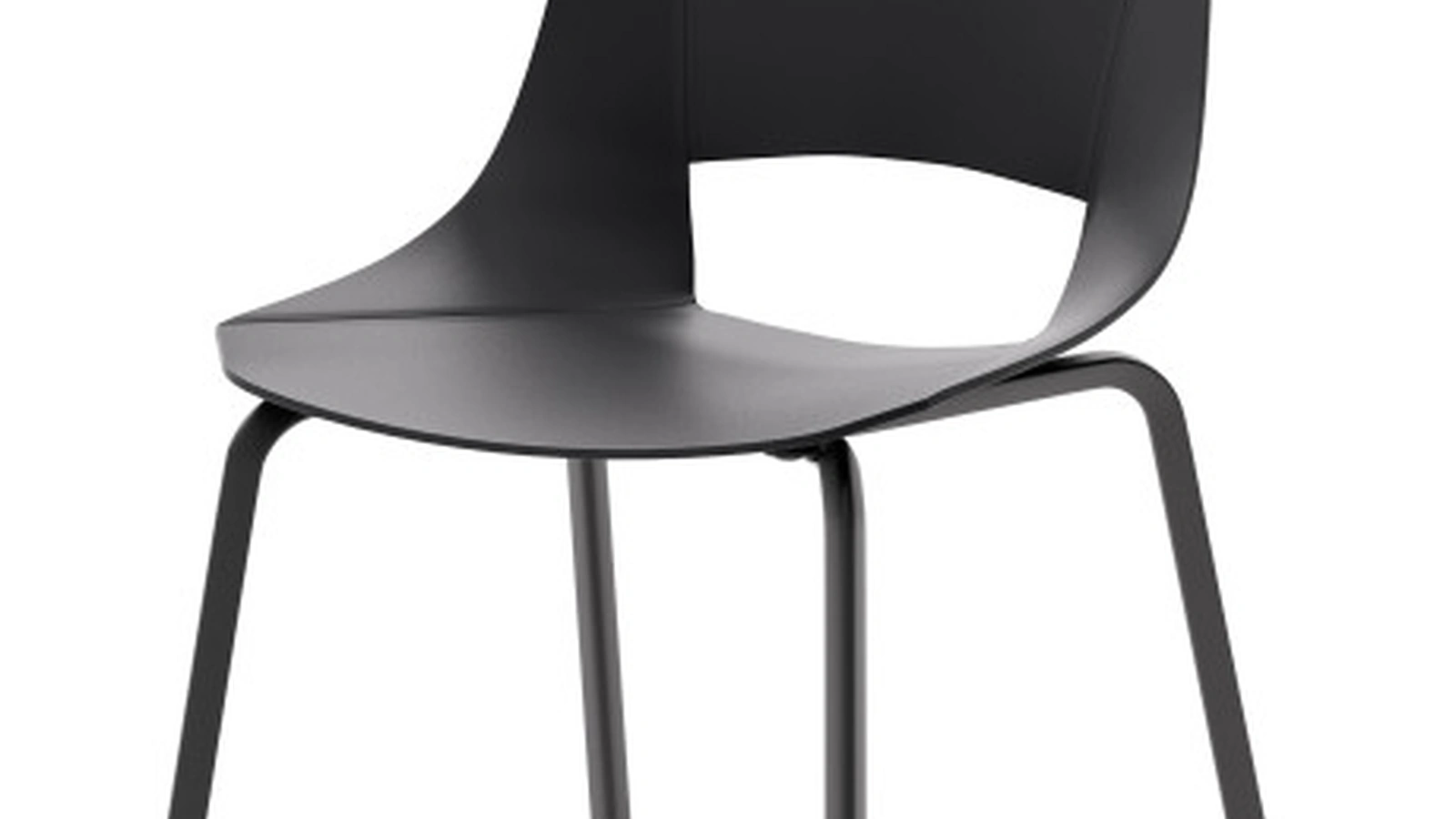 Sedia Flash in polipropilene con base in metallo verniciato di Veneta Cucine