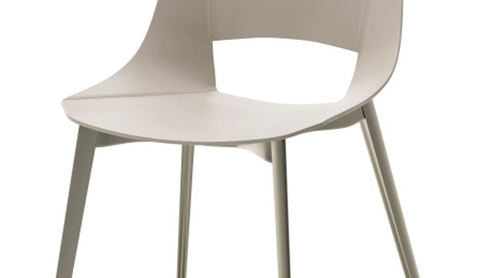 Sedia Flash in polipropilene con base in metallo verniciato di Veneta Cucine