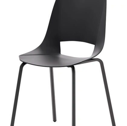 Sedia Flash in polipropilene con base in metallo verniciato di Veneta Cucine