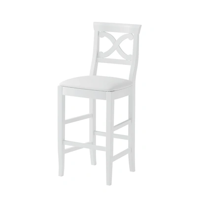 Sgabello Victory in faggio laccato opaco con seduta in ecopelle imbottita di Veneta Cucine