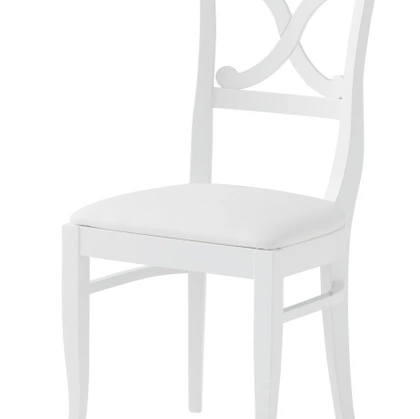 Sedia Victory in faggio laccato opaco con seduta in ecopelle imbottita di Veneta Cucine