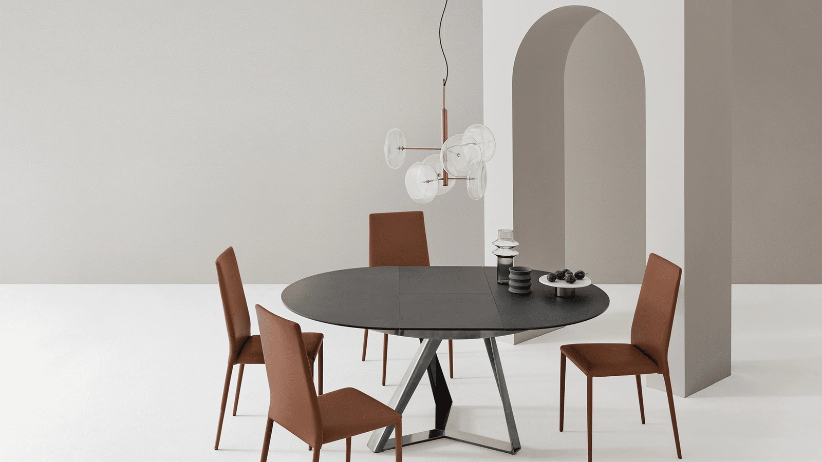 Tavolo allungabile Millennium Rotondo di Bontempi