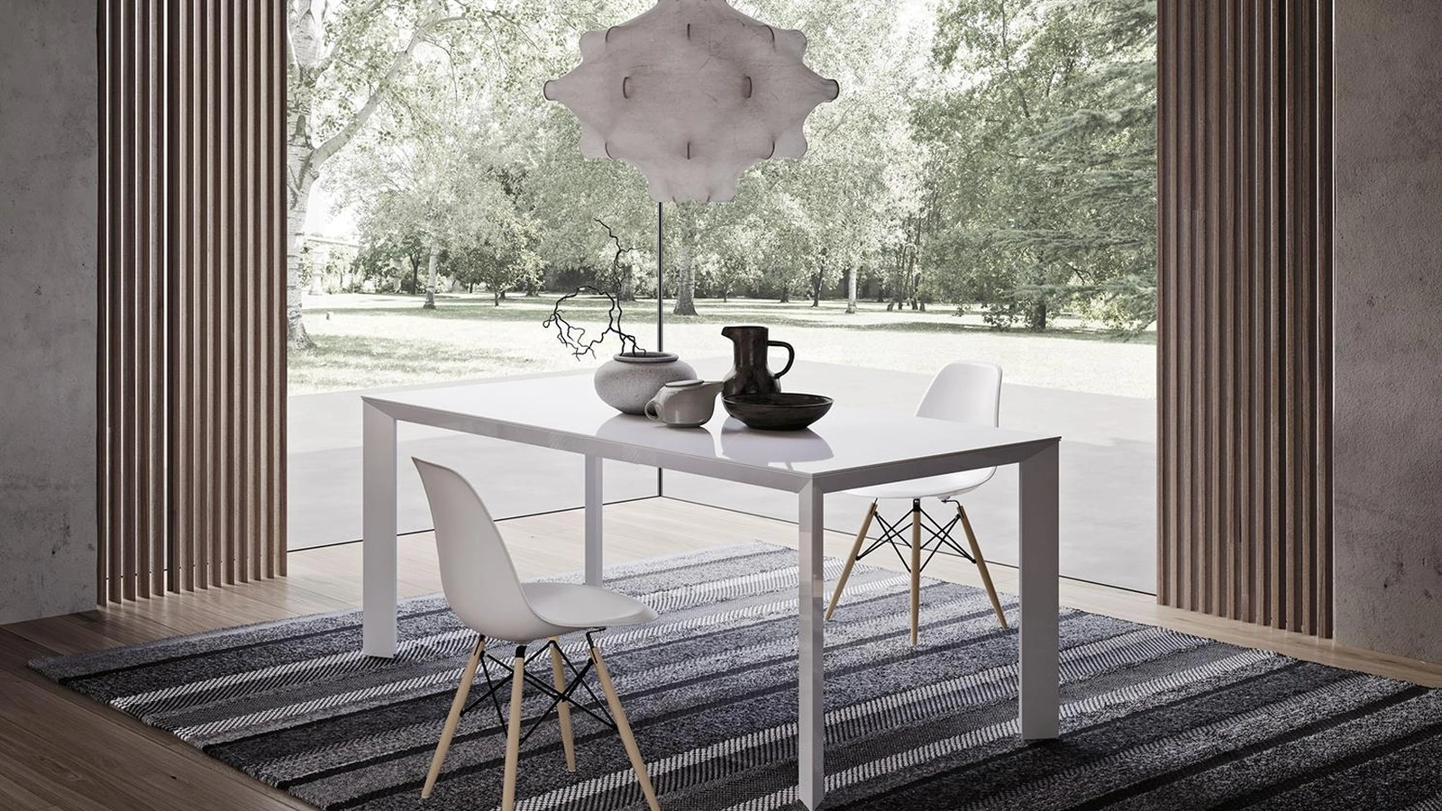 Tavolo Diamante Horizon in laccato lucido di Mobilgam