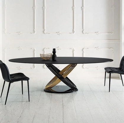 Tavolo Fusion in Cristallo di Bontempi