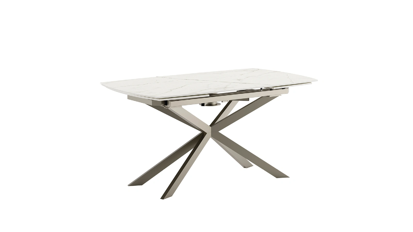 Tavolo allungabile Kanto Caranto con piano in ceramica e struttura in metallo di Veneta Cucine