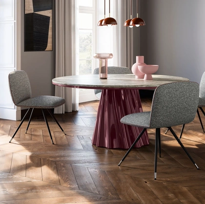 Tavolo Onda con top in marmo di Pianca