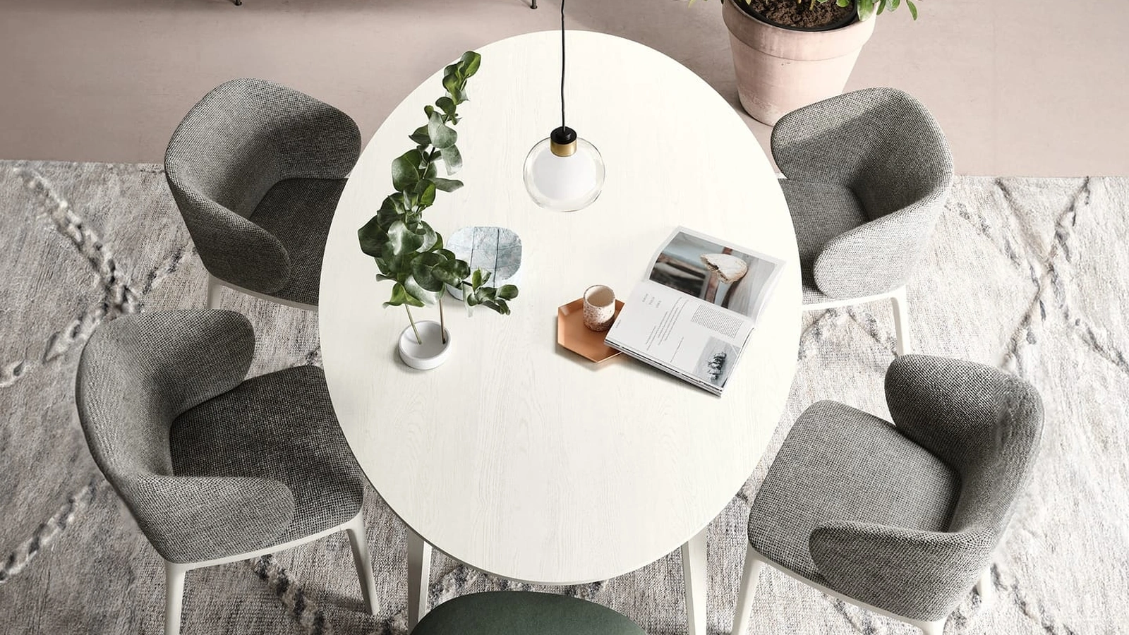 Tavolo Rea in Rovere Bianco di Novamobili