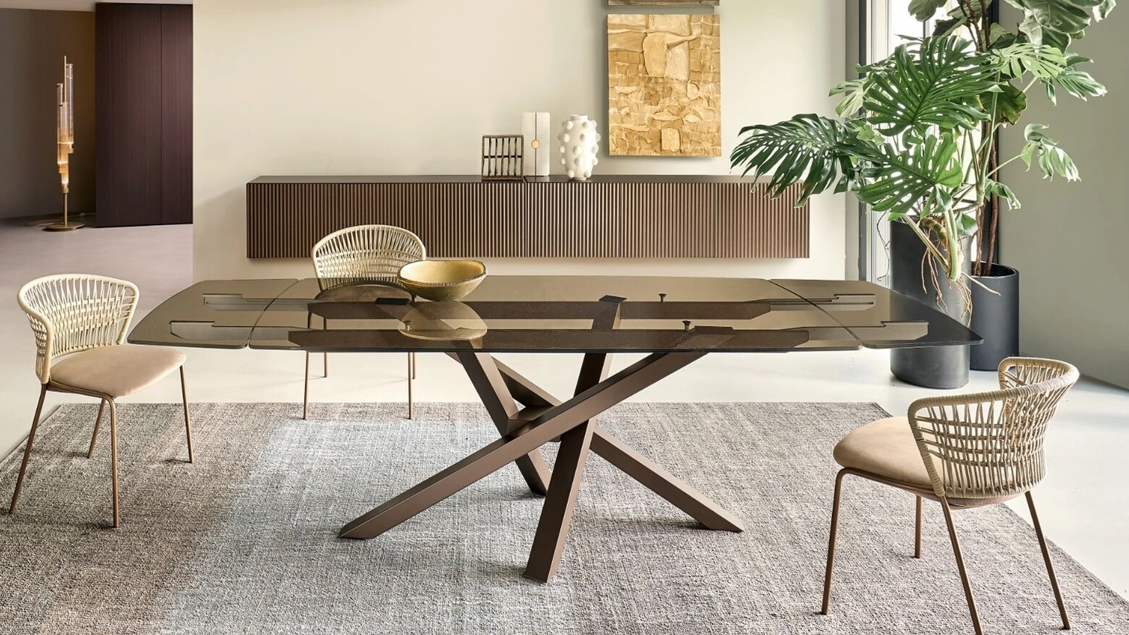 Tavolo allungabile Shangai Cristallo di Riflessi