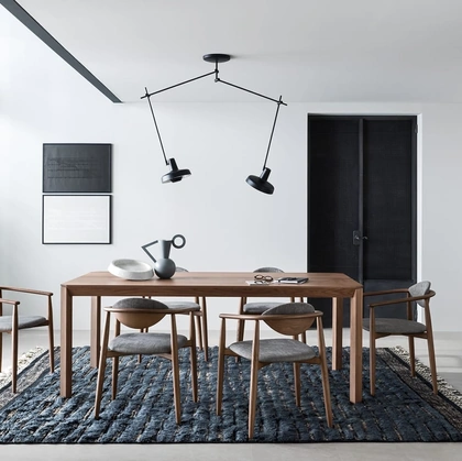 Tavolo allungabile Stretch in legno impiallacciato Noce Canaletto di Novamobili