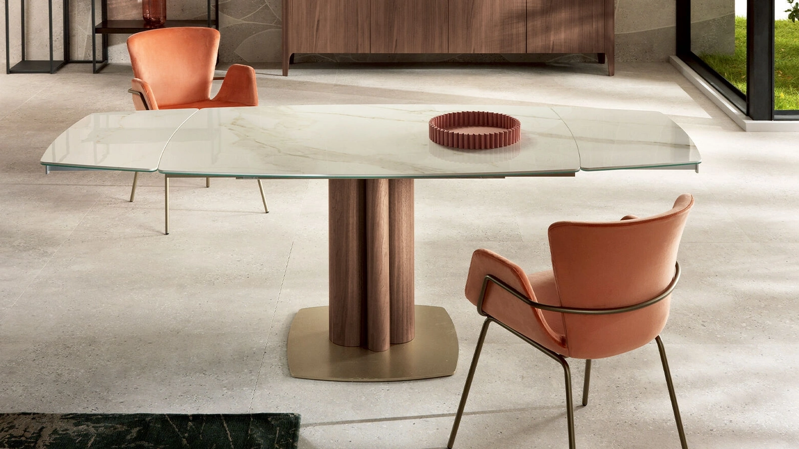 Tavolo allungabile in ceramica Towe di Riflessi