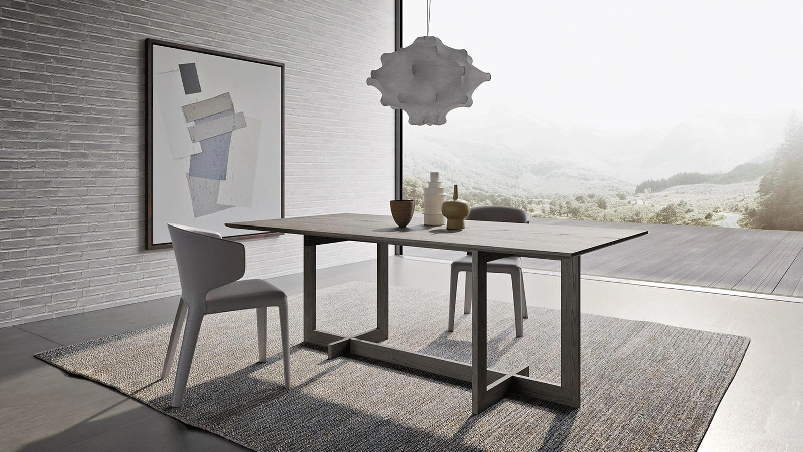 Tavolo Zen Horizon in legno di Mobilgam