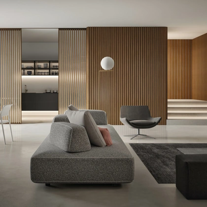 Porta per interni D35 Scorrevole in legno e vetro di RES Italia